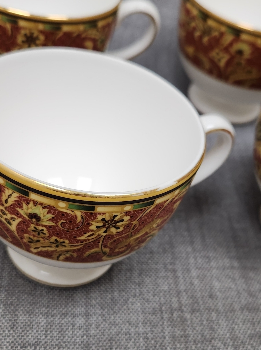 Vintage Wedgwood England Persia Pattern Fine China Tea Cups  6 Pc - Picture 8 of 9